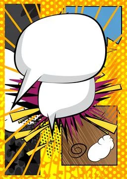 Cartoon background with two blank speech bubble, comic book backdrop. Retro.. Stockillustratie