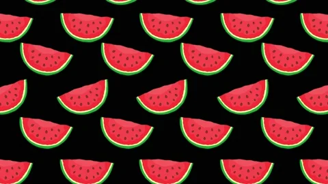 Cartoon Background - Watermelon 2 Stock Footage 212134593