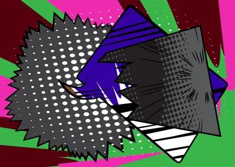 Cartoon Backgrounds, comic book backdrop. Retro vector comics pop art design. Stock Illustration