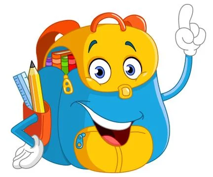 Cartoon backpack Stock Illustration