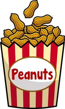 Cartoon Bag Of Peanuts 스톡 일러스트