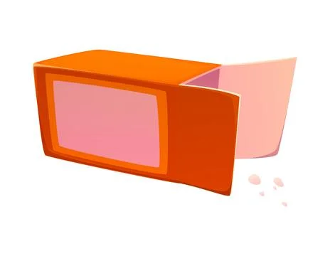 Cartoon baking soda box with an open flap 스톡 일러스트