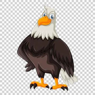 Cartoon Bald Eagle Standing Ilustración de archivo