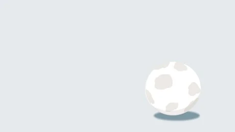 Cartoon ball bounces and on a light blue background. Simple looping animation. Stock Footage 324084635
