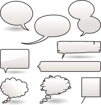 Cartoon Ballons for Comix Stock Illustration