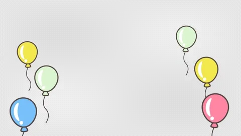 Cartoon Balloon Frame Animation Horizontal with Alpha Channel 库存影片 335508838