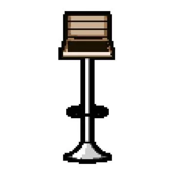 Cartoon bar stool drawing on white background Illustrazione stock
