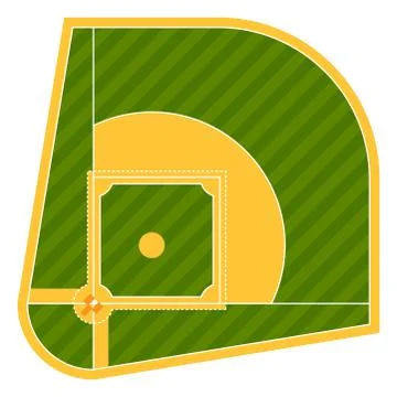 Cartoon baseball field batting vector design american game athlete sport league Stock Illustration