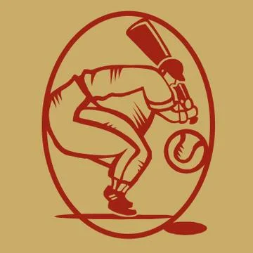 Cartoon Baseball player Illustrazione stock