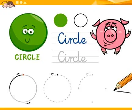Cartoon basic geometric shapes Stock Illustration