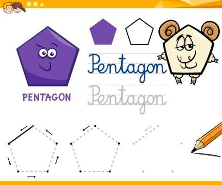 Cartoon basic geometric shapes 스톡 일러스트