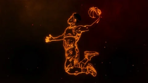 basketball player dribbling cartoon