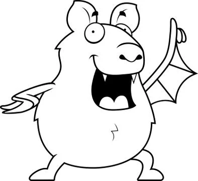 Cartoon Bat Idea Stock Illustration