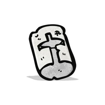 Cartoon battered old helmet Stock Illustration