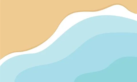 Cartoon beach background 스톡 일러스트