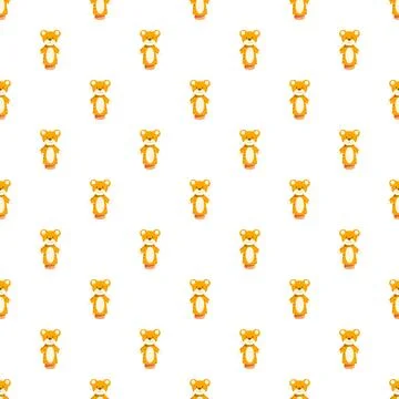 Cartoon bear characters creating seamless pattern background 库存插图