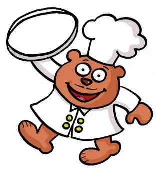 A cartoon bear chef Stock Illustration