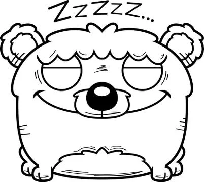 Cartoon Bear Cub Hibernating Illustrazione stock