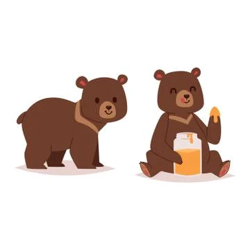 Cartoon bear vector haracter Stock Illustration