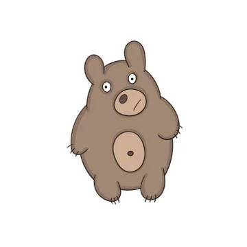Cartoon bear. Vector illustration on a white background. Stock Illustration