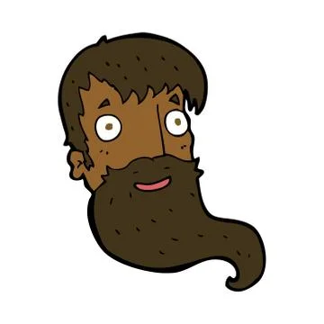 Cartoon bearded man Ilustração Stock