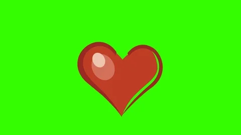 Cartoon Beating Heart:  Loop + Matte Video stock 70145290