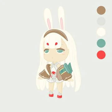 Cartoon beautiful doll Stock Illustration