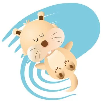 Cartoon of a beaver Stock Illustration