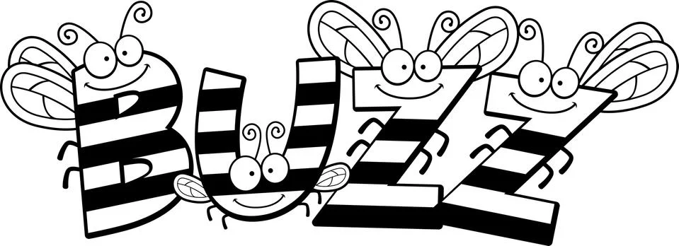 Cartoon Bee Buzz Stock Illustration