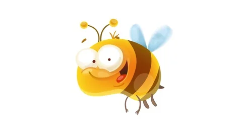 Cartoon Bee Stock Footage