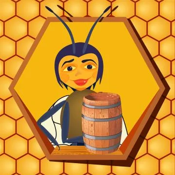 Cartoon bee. Stock Illustration