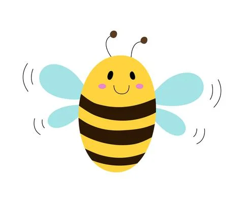 Cartoon bee single element for your design Stock Illustration