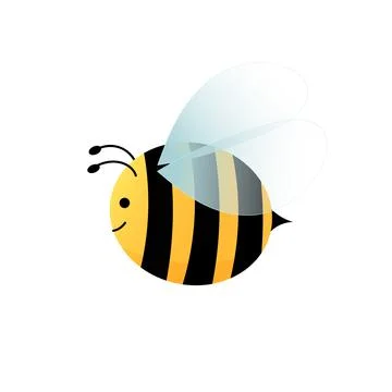 Cartoon bee vector illustration. Cute bumblebee isolated on a white background Stock Illustration