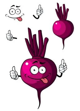 Cartoon beetroot vegetable Stock Illustration