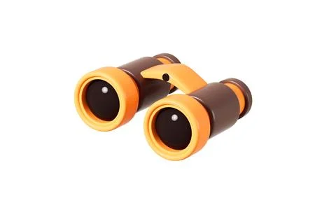 Cartoon binoculars model, 3d rendering. Stock Photos