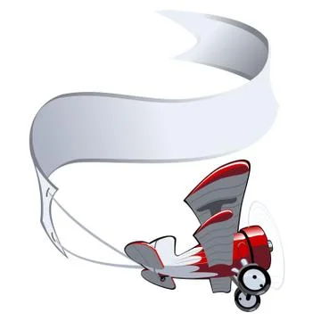 Cartoon Biplane Stock Illustration