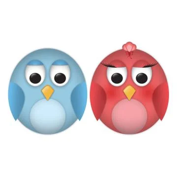 Cartoon birds 스톡 일러스트