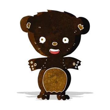 Cartoon black bear Illustrazione stock
