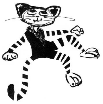 Cartoon black cat Stock Illustration