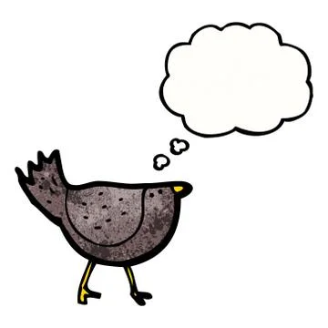 Cartoon blackbird Stock Illustration