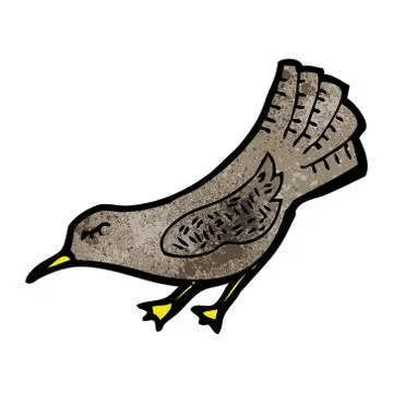 Cartoon blackbird Stock Illustration