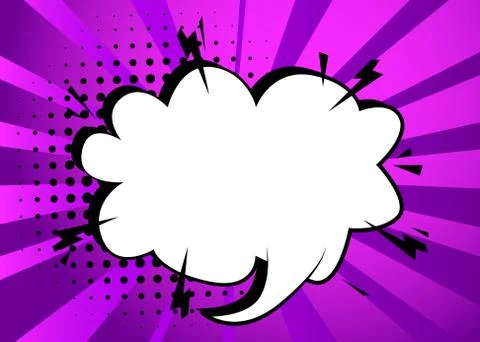 Cartoon blank speech bubble. Talk icon. Blank empty dialogue vector design el Stock Illustration