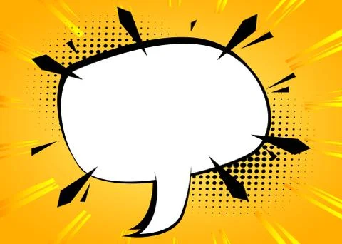 Cartoon blank speech bubble. Talk icon. Blank empty dialogue vector design el Stock Illustration