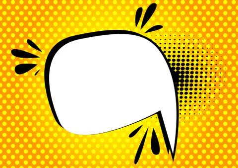 Cartoon blank speech bubble. Talk icon. Blank empty dialogue vector design el Stock Illustration