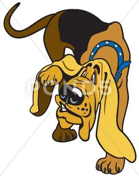Cartoon bloodhound Stock Illustration