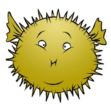 Cartoon Blowfish Stock Illustration