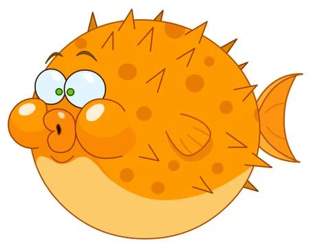 Cartoon blowfish Stock Illustration