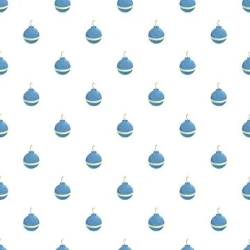 Cartoon blue bomb pattern on white background Stock Illustration