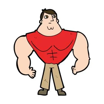 Cartoon body builder Stock Illustration