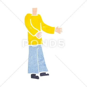 Cartoon body (mix and match cartoons or add own photos) Stock Illustration